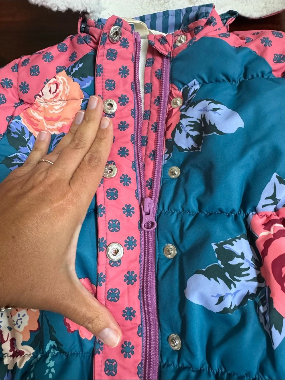 NWOT Matilda Jane Rosy Cheeks Floral Footed Snowsuit Size 12-18 Months